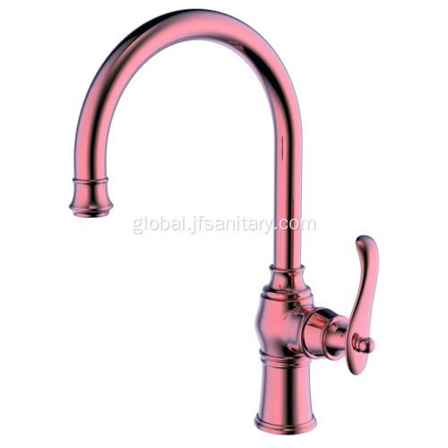 Rose Gold Kitchen Tap Brass Kitchen Mixer Faucet Tap Polished Rose Gold Factory